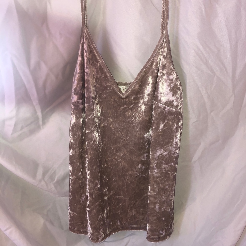 crushed velvet tank top